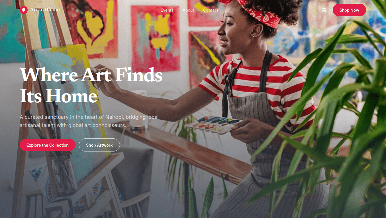 Art in Bloom website screenshot
