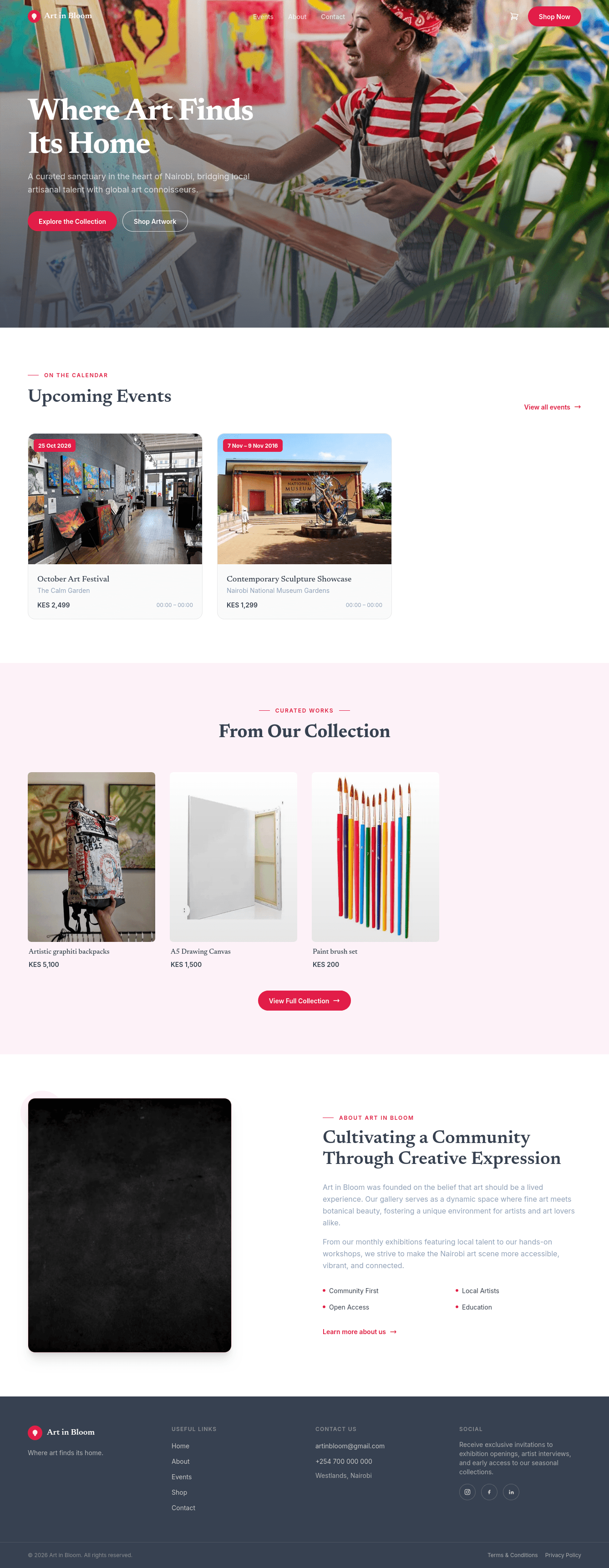 Art in Bloom homepage